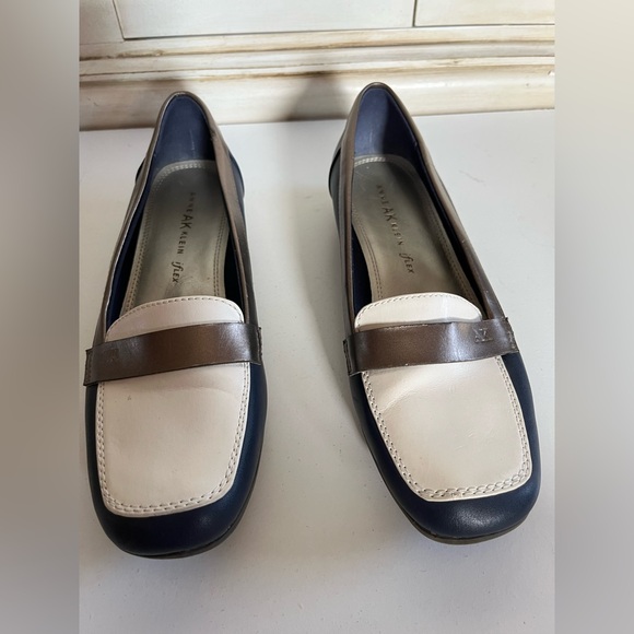 Women’s Anne Klein Vittorio loafers iflex faux leather metallic fabric strap 8.5 - Picture 5 of 9